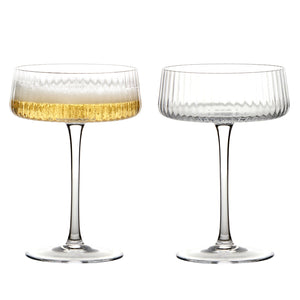 Anton Studio Empire Champagne Saucers, Set of 2