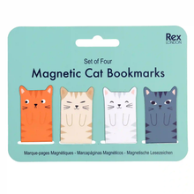 Load image into Gallery viewer, Rex Magnetic Cat Bookmarks (set of 4)
