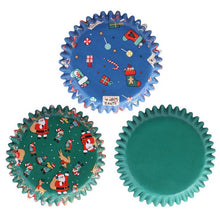 Load image into Gallery viewer, PME Christmas Foil-lined Cupcake Cases - Santa Mix
