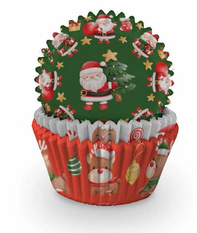 Anniversary House Festive Cupcake Cases - Santa and Friends