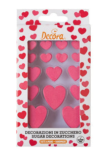 Decora Sugar Decorations - Red Hearts