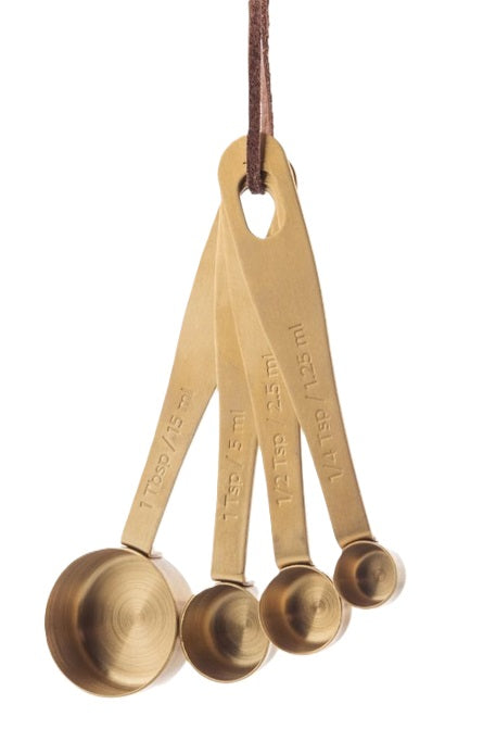 Kitchen Pantry Brass Measuring Spoons