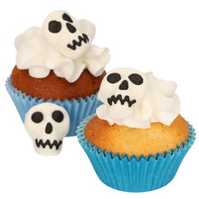 Load image into Gallery viewer, FunCakes Sugar Decorations - Skulls Pack of 8
