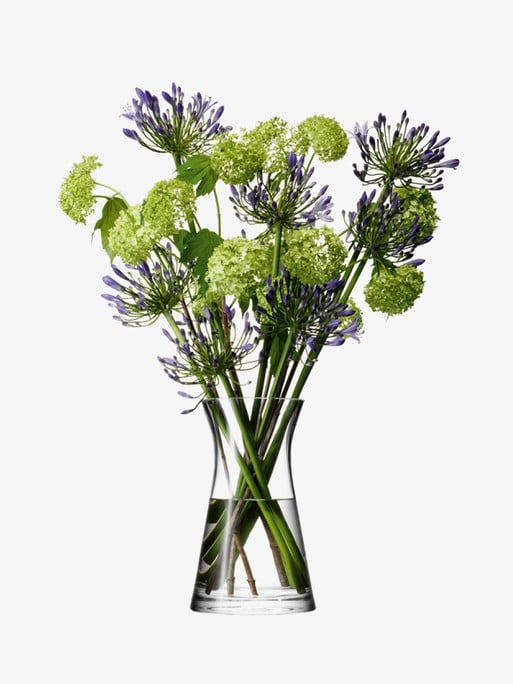 LSA Flower Mixed Bouquet Vase H29cm Clear