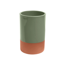 Load image into Gallery viewer, Dexam Sintra Glazed Terracotta Wine Cooler - Green
