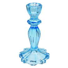 Load image into Gallery viewer, Rex Tall Glass Candle Holder - Blue
