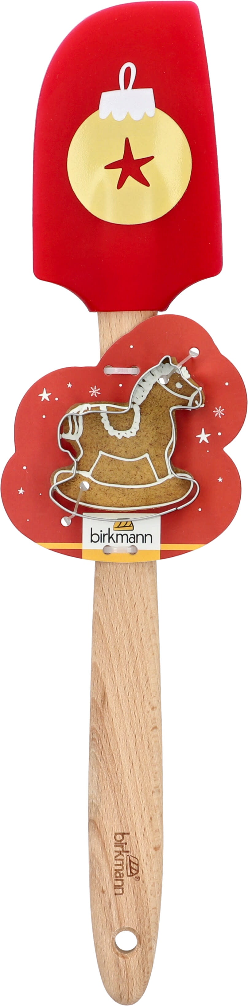 Birkmann Christmas Dough Scraper & Cookie Cutter - Rocking Horse
