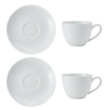 Load image into Gallery viewer, Mikasa Chalk Cappuccino Cup and Saucer Set - White
