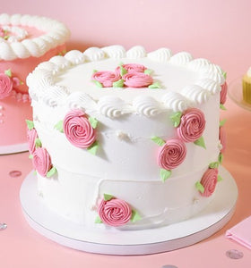 PME Round Cake Board with Banded Edge, White 10"