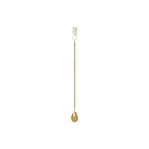 Bar Professional Gold Trident Barspoon - 30cm