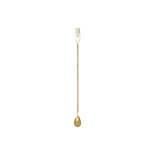 Bar Professional Gold Trident Barspoon - 30cm
