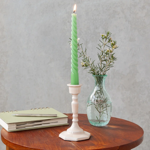 Rex Enamel Candlestick 13cm Pink
