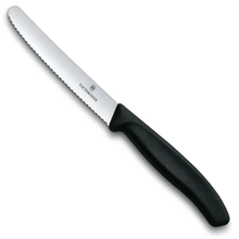 Load image into Gallery viewer, Victorinox Tomato Knife- Black Handle
