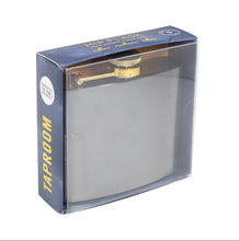 Load image into Gallery viewer, Taylor's Eye Witness Black and Brass Hip Flask - 140ml
