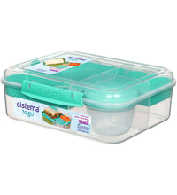 Load image into Gallery viewer, Sistema Bento Cube 1.65L - Clear with Coloured Clips
