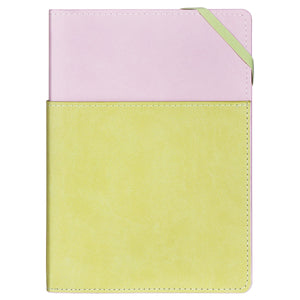 Vegan Leather Pocket Journal  - Lilac and Matcha