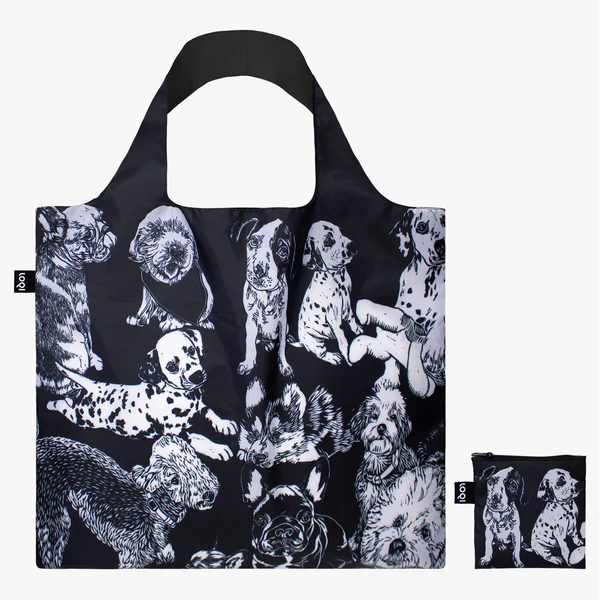 Loqi Red Poppy Bee Dogs Recycled Bag