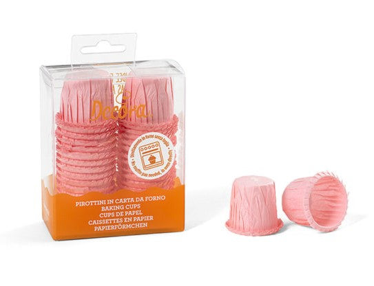 Decora Crinkled Baking Cups - Pink