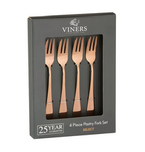 Load image into Gallery viewer, Viners Select Pastry Forks - Copper, 4 Piece
