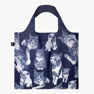 Loqi Red Poppy Bee Cats Recycled Bag