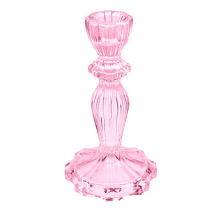 Rex Double Ended Glass Candle Holder - Pink