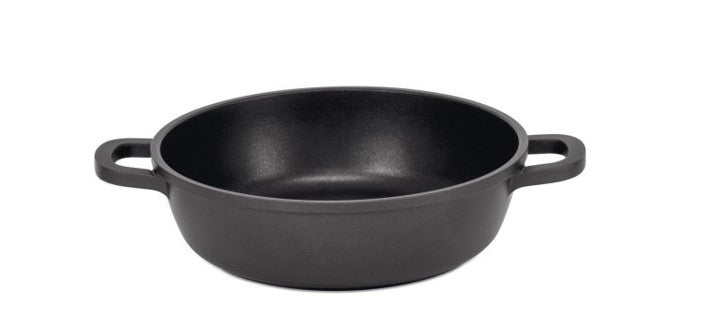 Pujadas Black Series Shallow Casserole with Glass Lid   - 16cm