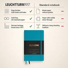 Load image into Gallery viewer, Bullet Journal Edition 2, Medium (A5), Hardcover, 206 numbered pages, Turquoise25, dotted
