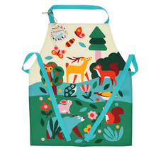 Load image into Gallery viewer, Rex Wipeable cotton children's apron - Woodland

