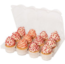Load image into Gallery viewer, PME Pack of 3 Plastic  Cupcake Containers  - 12 Cavities
