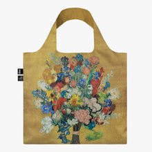 Load image into Gallery viewer, LOQI Vincent Van Gogh Flower Pattern Gold Recycled Bag
