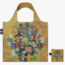 Load image into Gallery viewer, LOQI Vincent Van Gogh Flower Pattern Gold Recycled Bag
