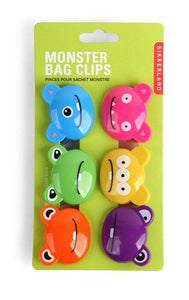 Kikkerland Crazy Monsters Bag Clips - Set of 6