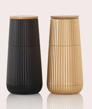 Load image into Gallery viewer, Adhoc Scape Salt &amp; Pepper Mill Set in Black &amp; Gold
