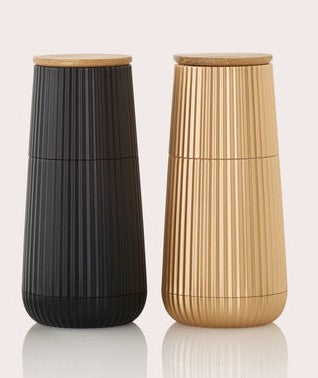 Adhoc Scape Salt & Pepper Mill Set in Black & Gold