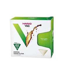 Load image into Gallery viewer, Hario V60 Coffee Filter Papers Size 02 - Brown - (100 Pack Boxed)
