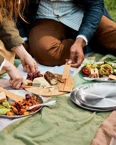 Black & Blum Stainless Steel Picnic Plate Set of 4