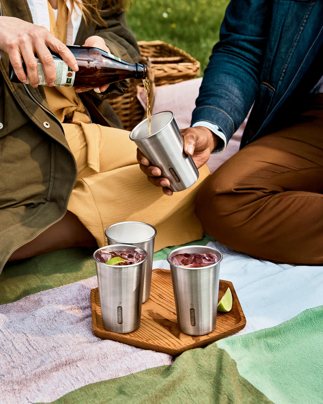 Black & Blum Stainless Steel Picnic Cup Set of 4 - 500ml