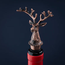 Load image into Gallery viewer, Taproom Classic Stag's Head Bottle Stopper, Copper Coloured
