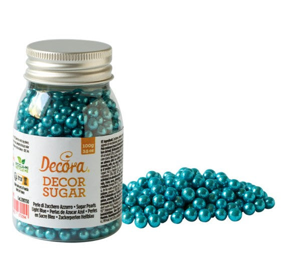 Decora Sugar Pearls -  Metallic Blue