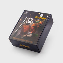 Load image into Gallery viewer, Taproom Three Piece Reeded Glass &amp; Stainless Steel Cocktail Set
