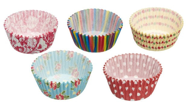 Sweetly Does It Paper Cake Cases - Assorted Patterned 7cm