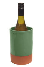 Load image into Gallery viewer, Dexam Sintra Glazed Terracotta Wine Cooler - Green

