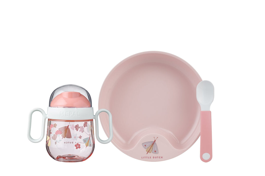 Mepal Mio Baby Dinnerware Set 3 pcs - Flowers & Butterflies