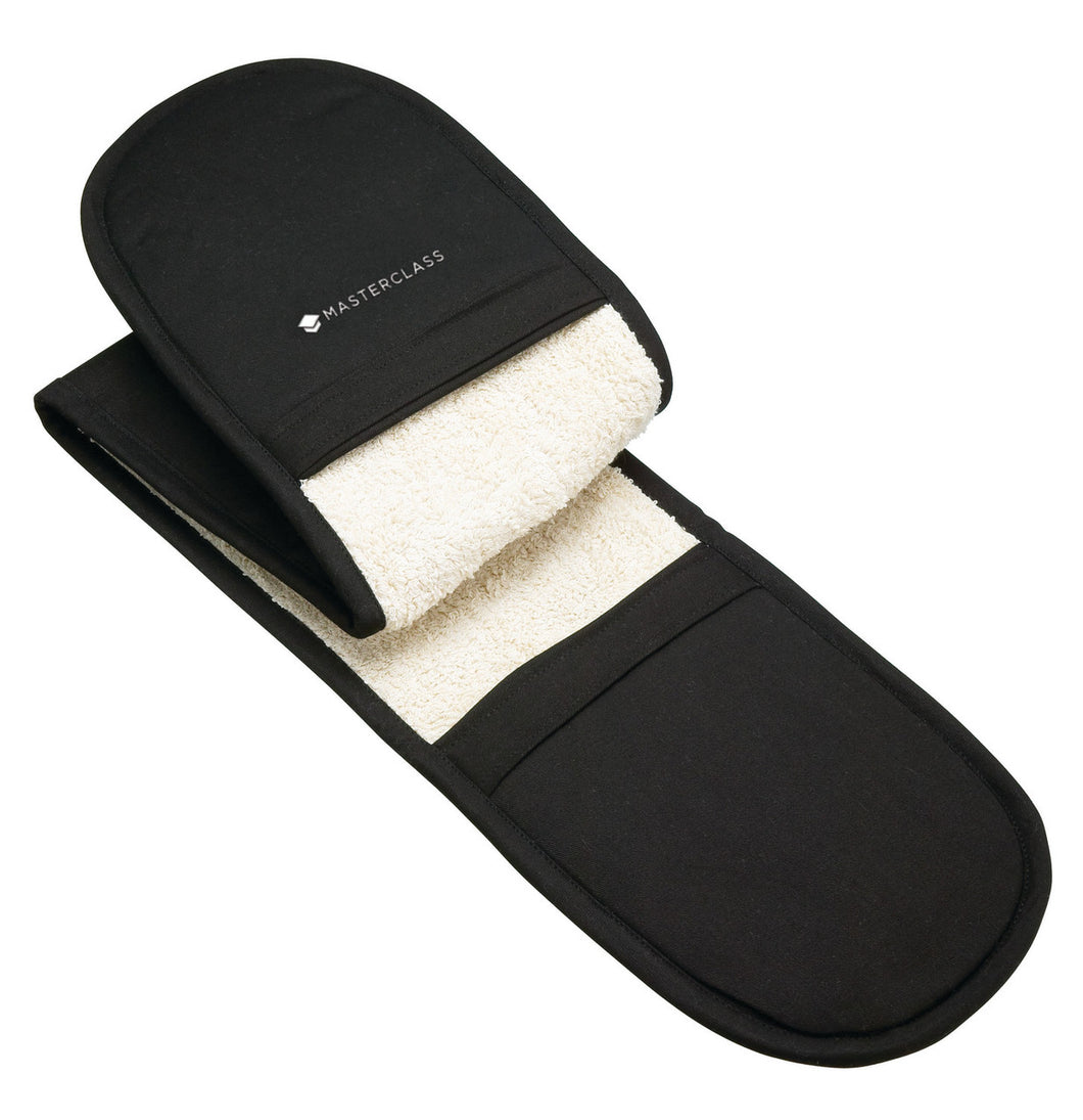 Master Class Deluxe Professional Black Double Oven Glove