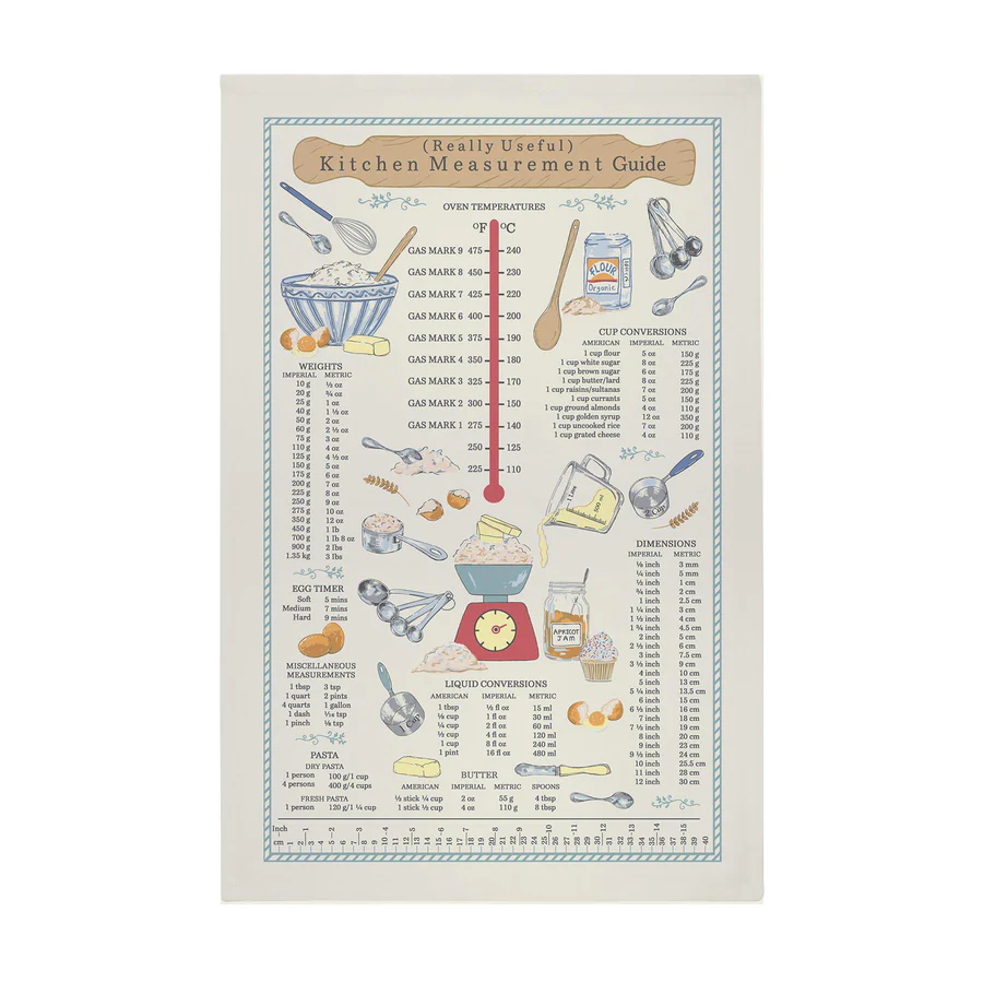 Ulster Weavers Cotton Tea Towel - Kitchen Measurements