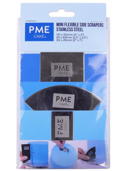 PME Mini Flexible Icing Side Scrapers Set of 3