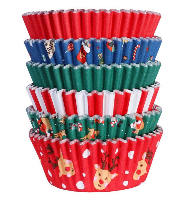 PME Christmas Foil-lined Cupcake Cases - Santa Mix