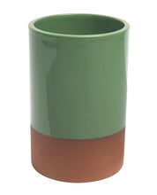Load image into Gallery viewer, Dexam Sintra Glazed Terracotta Wine Cooler - Green
