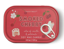 Load image into Gallery viewer, Bistro 4.5oz/127g Cherry Printed Tin Candle -  Smoked Cherry
