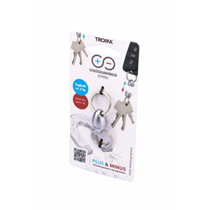 Keyring, 2 magnetic parts, silver  coloured